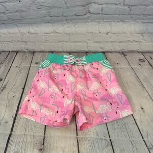 Matilda Jane Flamingo Pattern Boys’ Swim Trunks